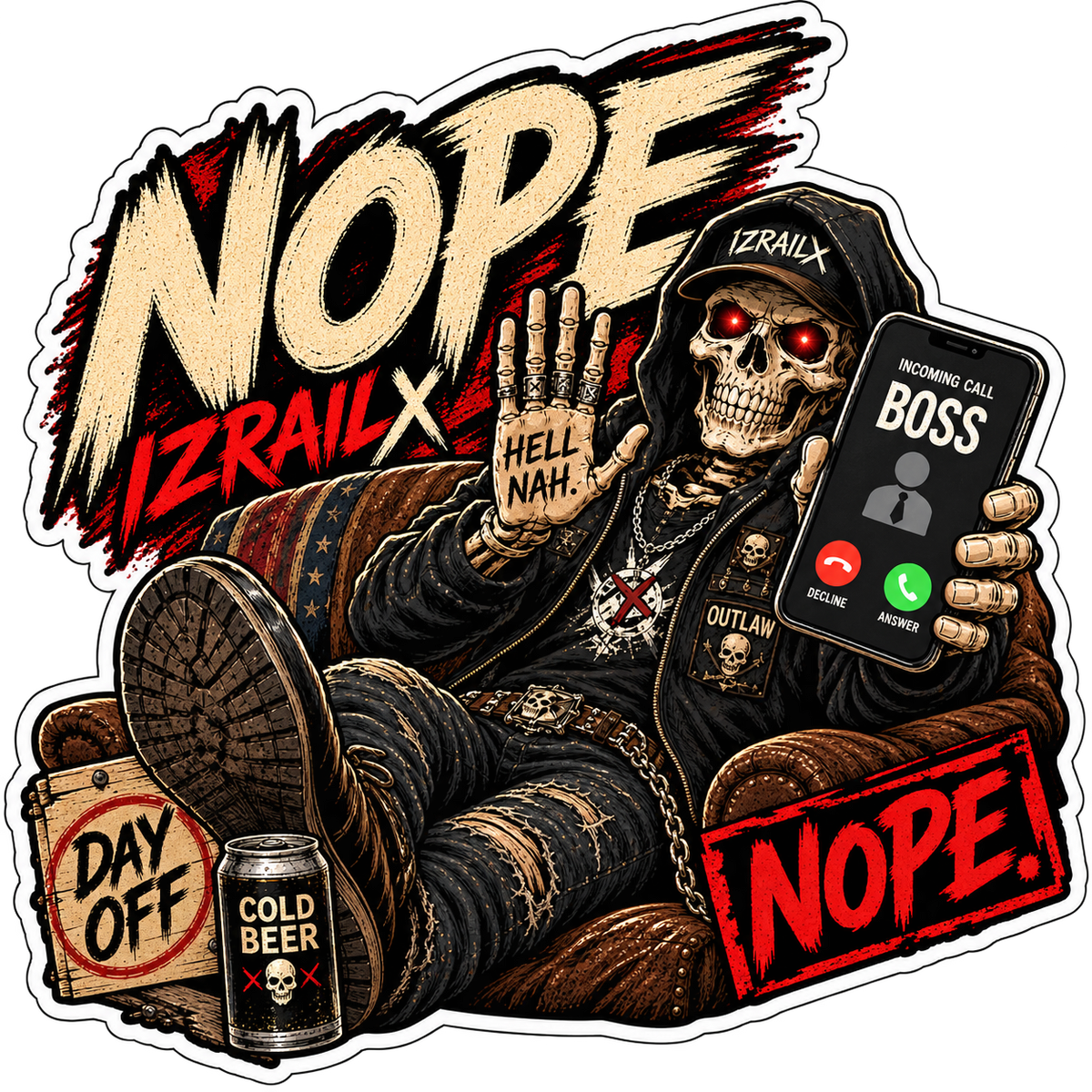 Nope Vinyl Sticker